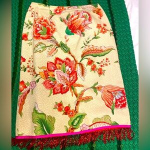 Anthropologie floral sequin skirt, size 6
